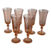6 coupes à champagne Rosaline