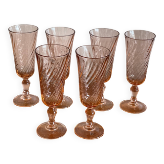 6 coupes à champagne Rosaline