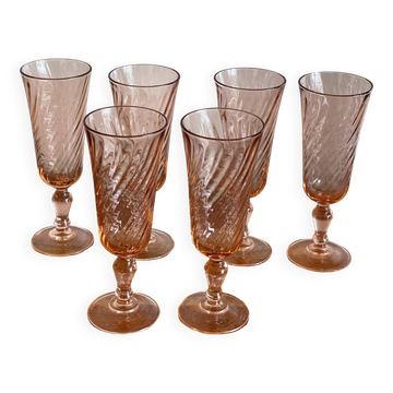 6 coupes à champagne Rosaline