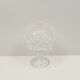 Display under bell in transparent glass patterns in relief
