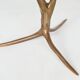 Unique sculptural dining table in bronze and glass, Belgium 1970.