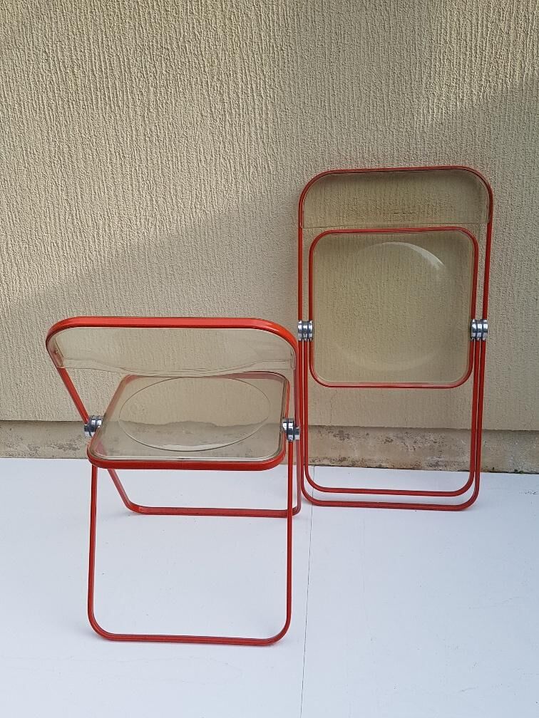 Pair of Plia chairs Giancarlo Piretti for Castelli