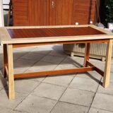 Rectangular exotic wood dining table