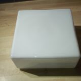 Vintage opaline square ceiling light