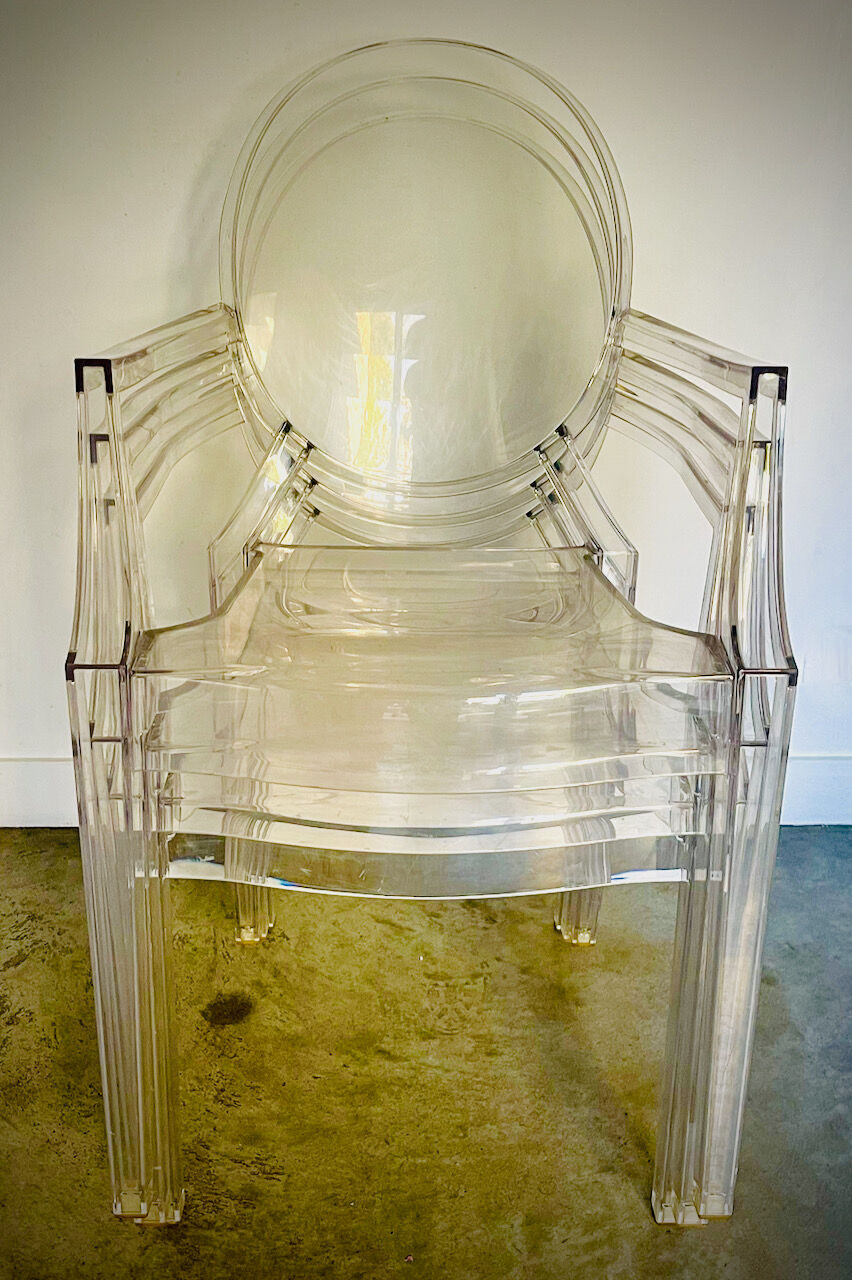 3 Louis Ghost armchairs by Philippe Starck