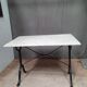 Bistro table in white marble