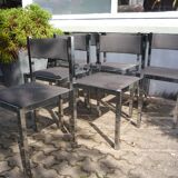 set of 6 chrome-plated rock chairs to 1960-1970