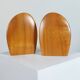 Vintage wooden and brass bookends from the 1950s, Scandinavian style.
