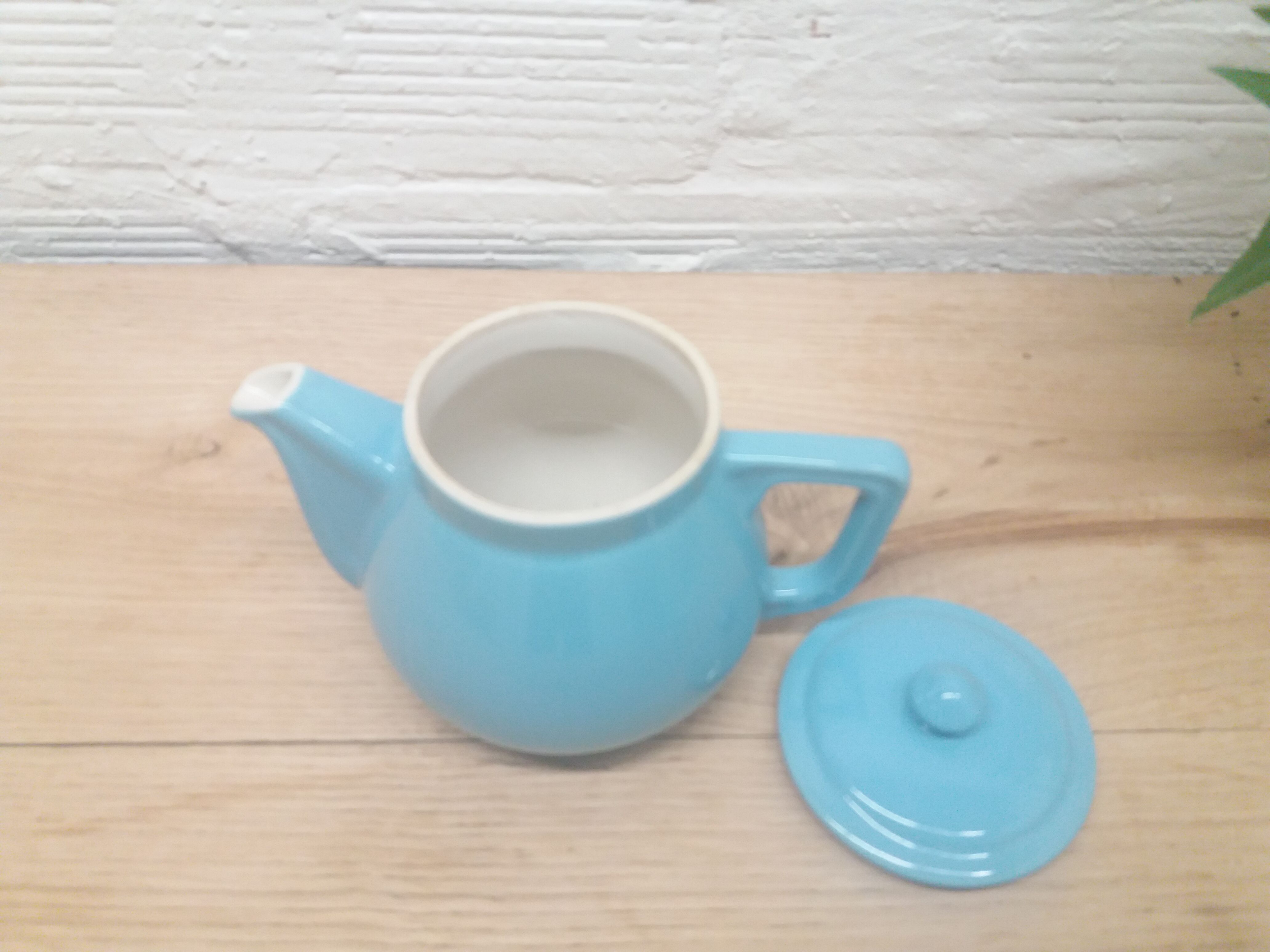 Turquoise blue teapot 50s