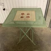 Table pliante vintage.