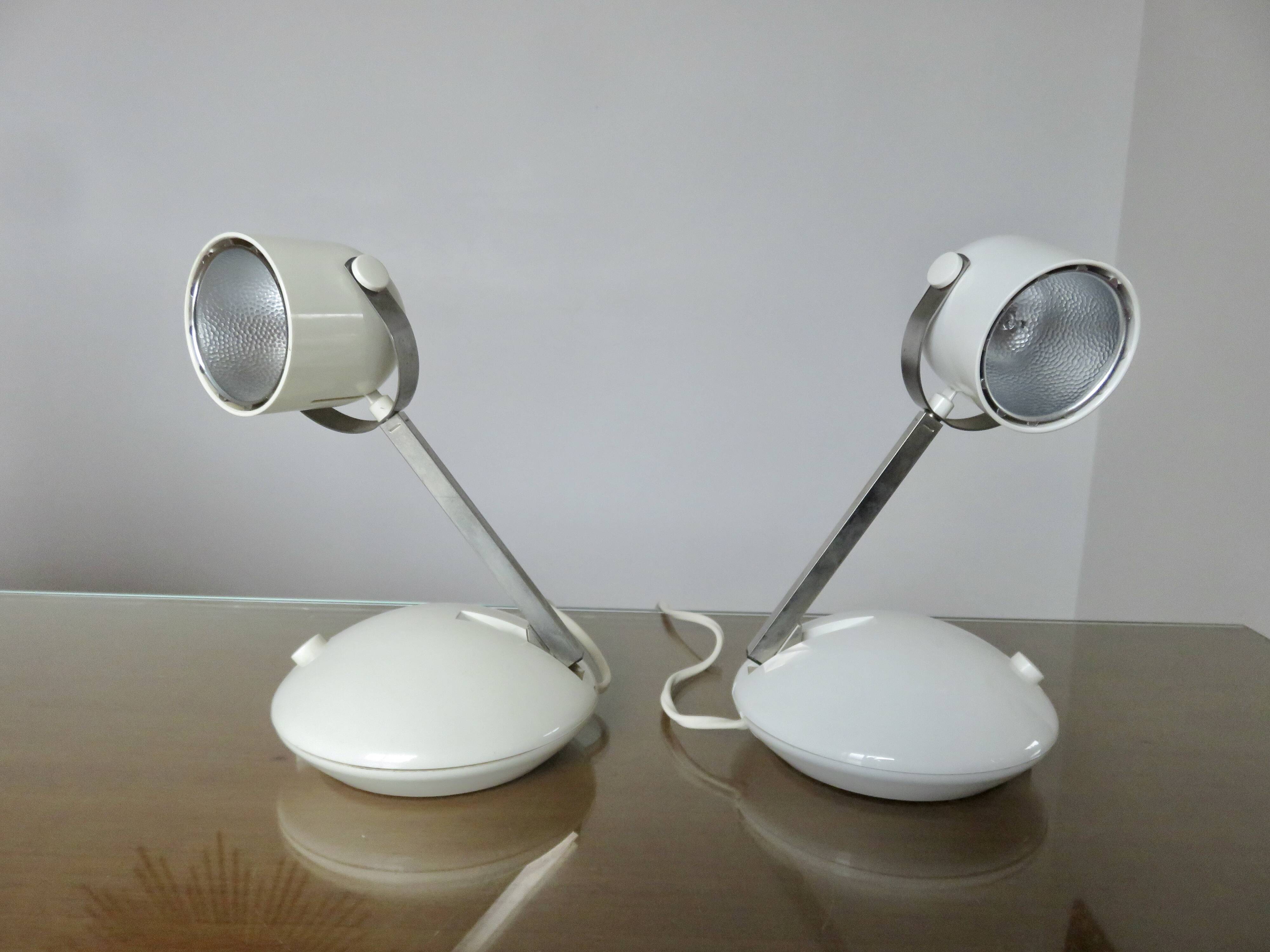Paire de lampes space age télescopiques 1970