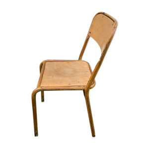 Chaise d'école marron  vintage