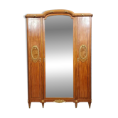 Armoire‑bibliothèque Louis XVI en marqueterie, vers 1850‑1880