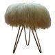 Rare Midcentury Brass and Hairpin Tripod Stool, Germany, 1960s