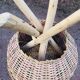Pair of vintage wicker stools