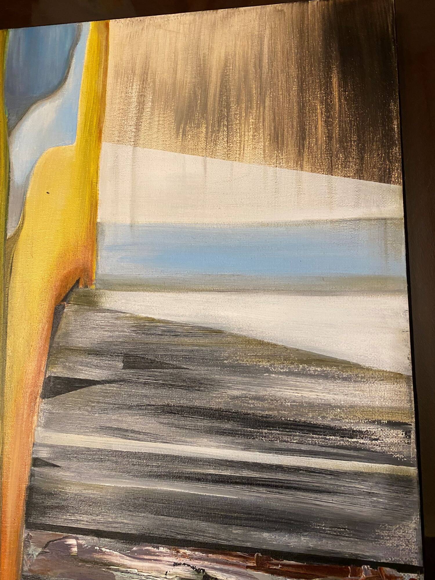 Contemporary abstract oil painting on canvas