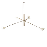 Suspension articulée à 3 bras, laiton & métal, Italie-1960