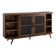 Modern Fluted Glass Door Sideboard with Curved Ends & Storage