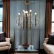 1970’s Architectural Brass Chrome Chandelier