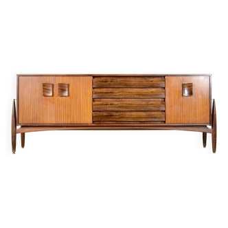 Buffet Afromosia vintage très rare du milieu du siècle d'Elliots Of Newbury.