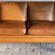 Rare Fredrik Kayser 4-seater sofa in cognac leather Model 807