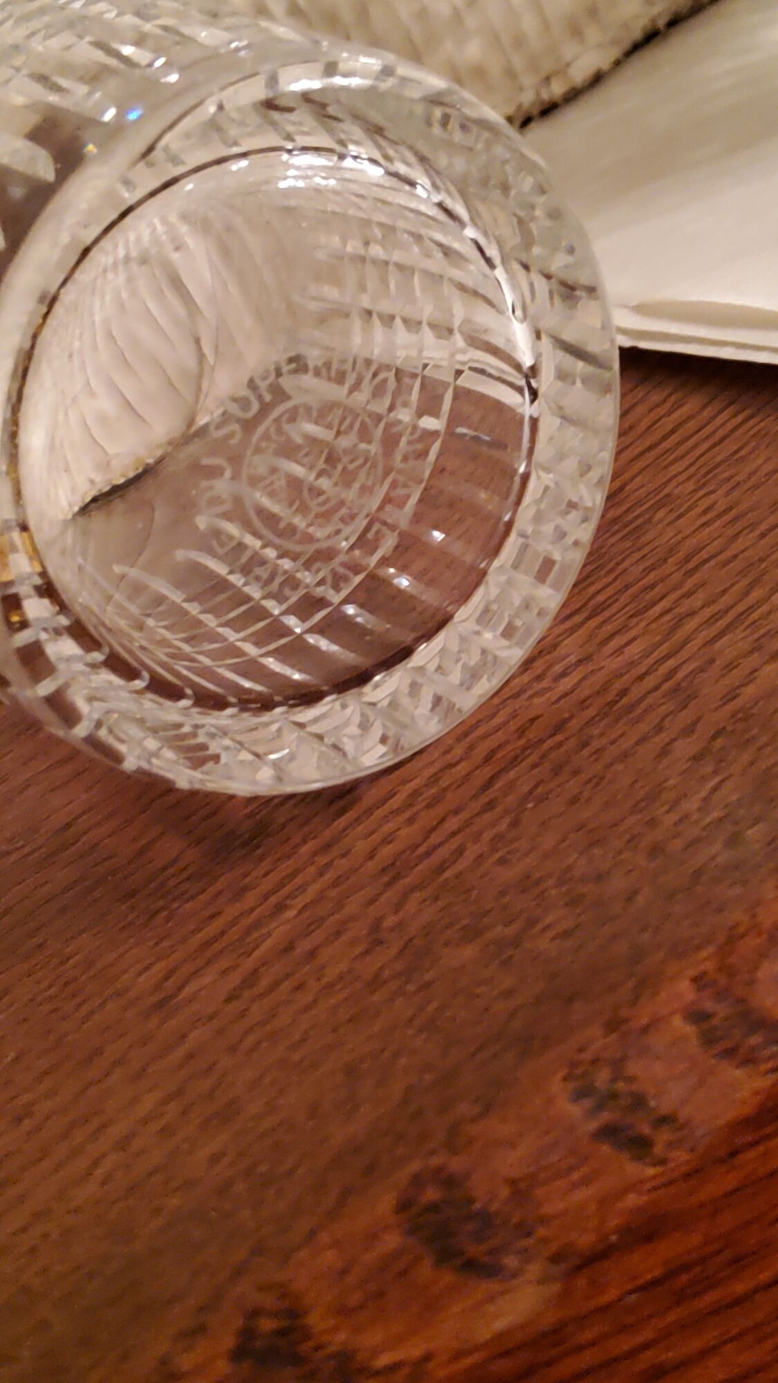 Set of 5 crystal glasses of Baccarat model Nancy