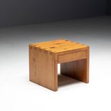Pine Bedside Table, France, 1960s