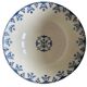 Large antique pedestal salad bowl in Gien earthenware.