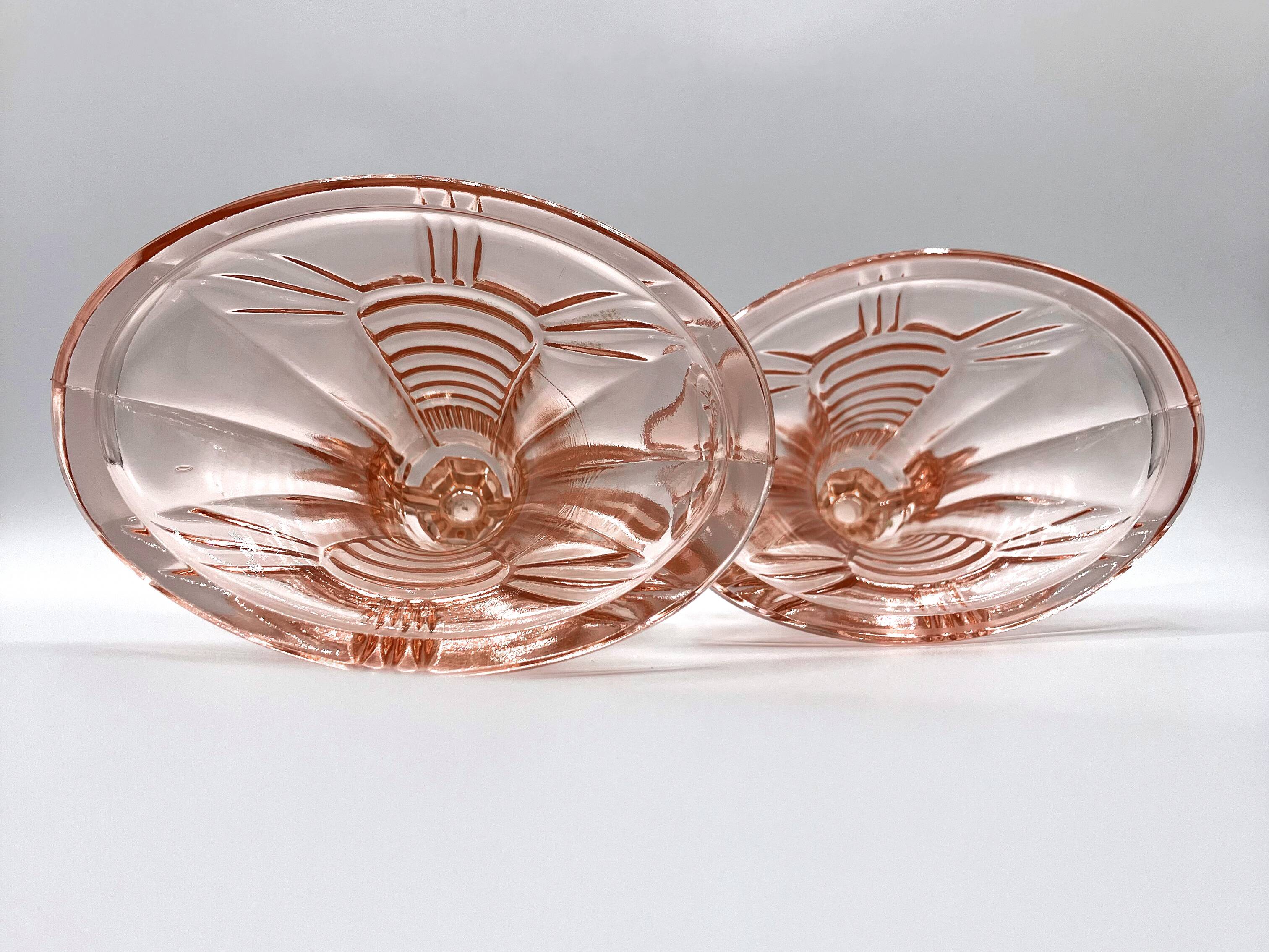 2 Luxval candlesticks • Victoria model • Val Saint Lambert • 1935