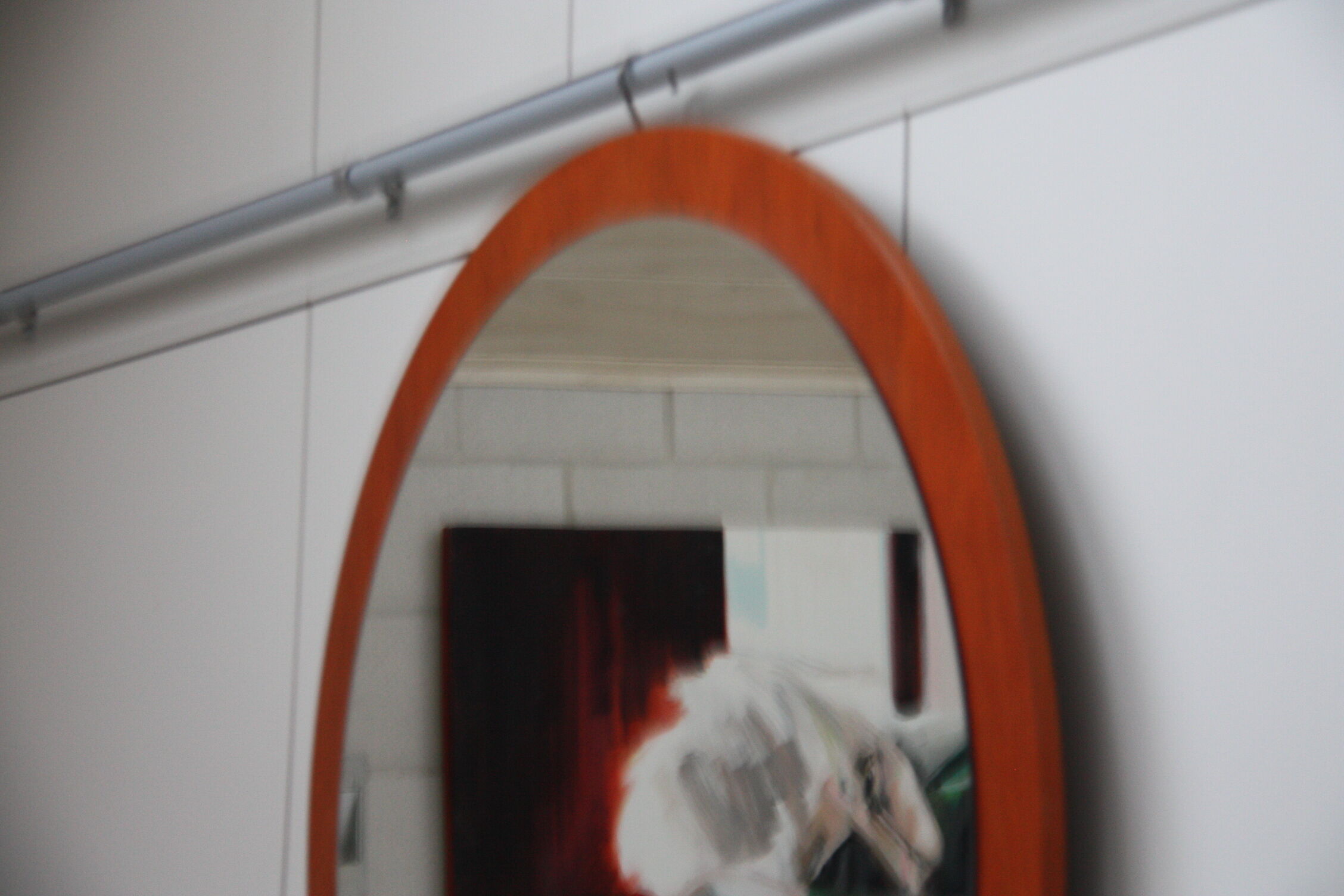 Danish teak 60s mirror diameter 100cm