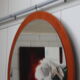 Danish teak 60s mirror diameter 100cm
