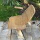 Paire de fauteuils en rotin et métal -1950/1960