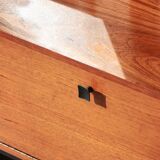 Vestiaire d’entrée vintage – Meuble à patères, miroir et rangements