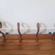 Wooden wall coat rack