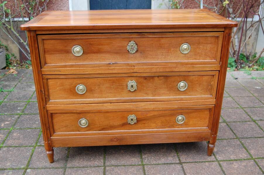Louis XVI period walnut secretary chest from the 18th century