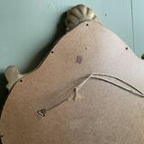 Golden resin shell mirror  46x75cm