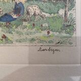 Antique print Marcel Jacque, Barbizon