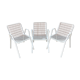 Suite of 3 chairs metal color type white EMU model RIO