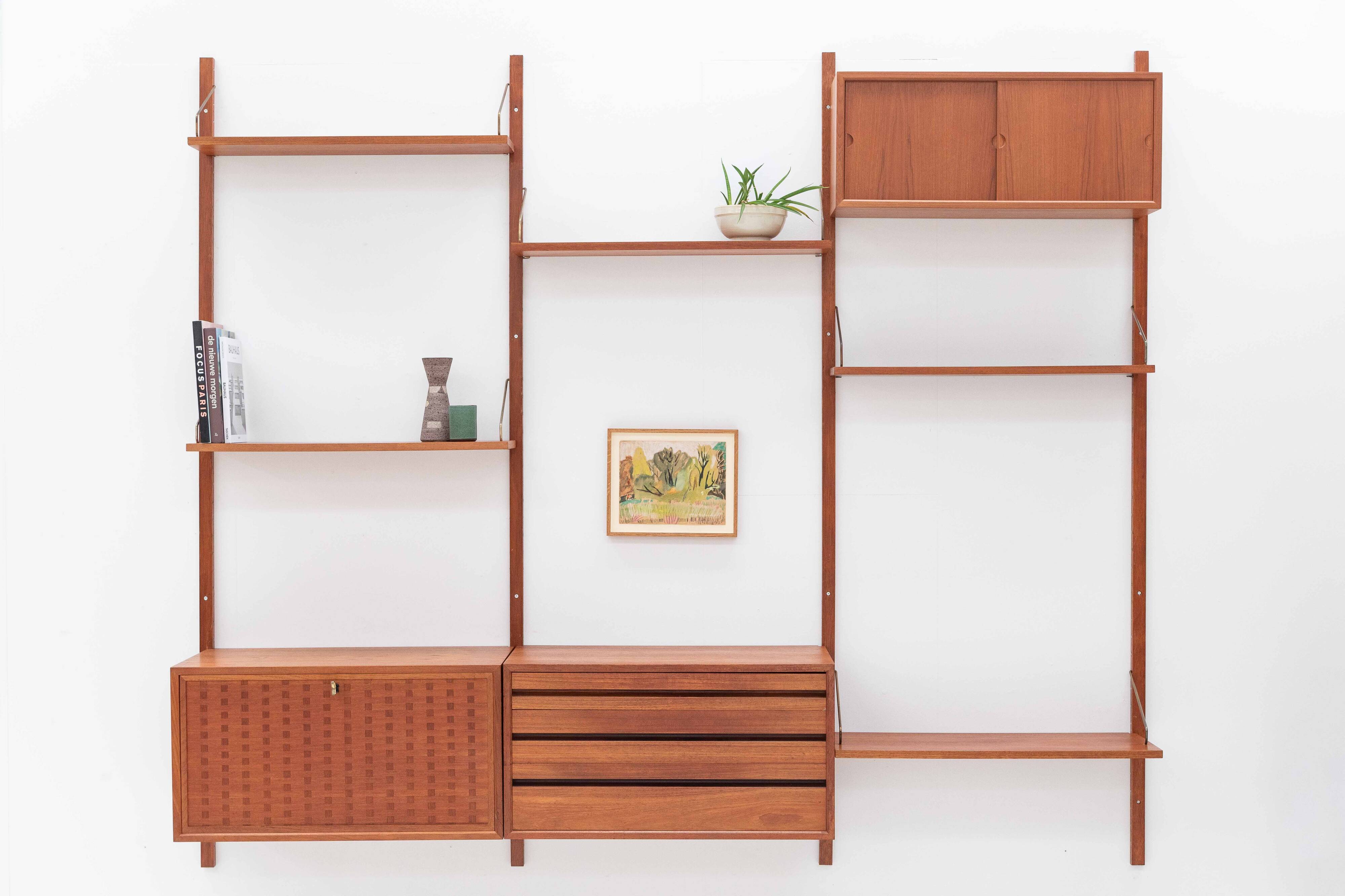 3-bay Cado wall unit by Poul Cadovius