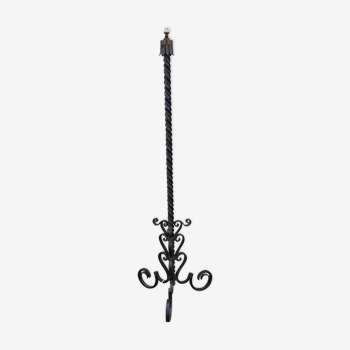 Wrought iron tripod floor lamp