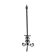 Wrought iron tripod floor lamp