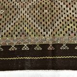 6x9 Yellow Brown Vintage Kilim Rug 199x264Cm
