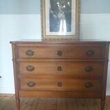 Commode  style Louis XVI merisier tiroirs 3