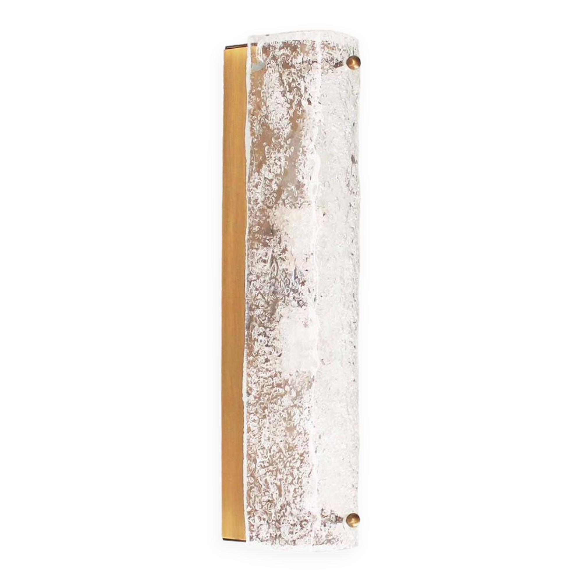 Brass and muranoglass tubular sconce by Hillebrand