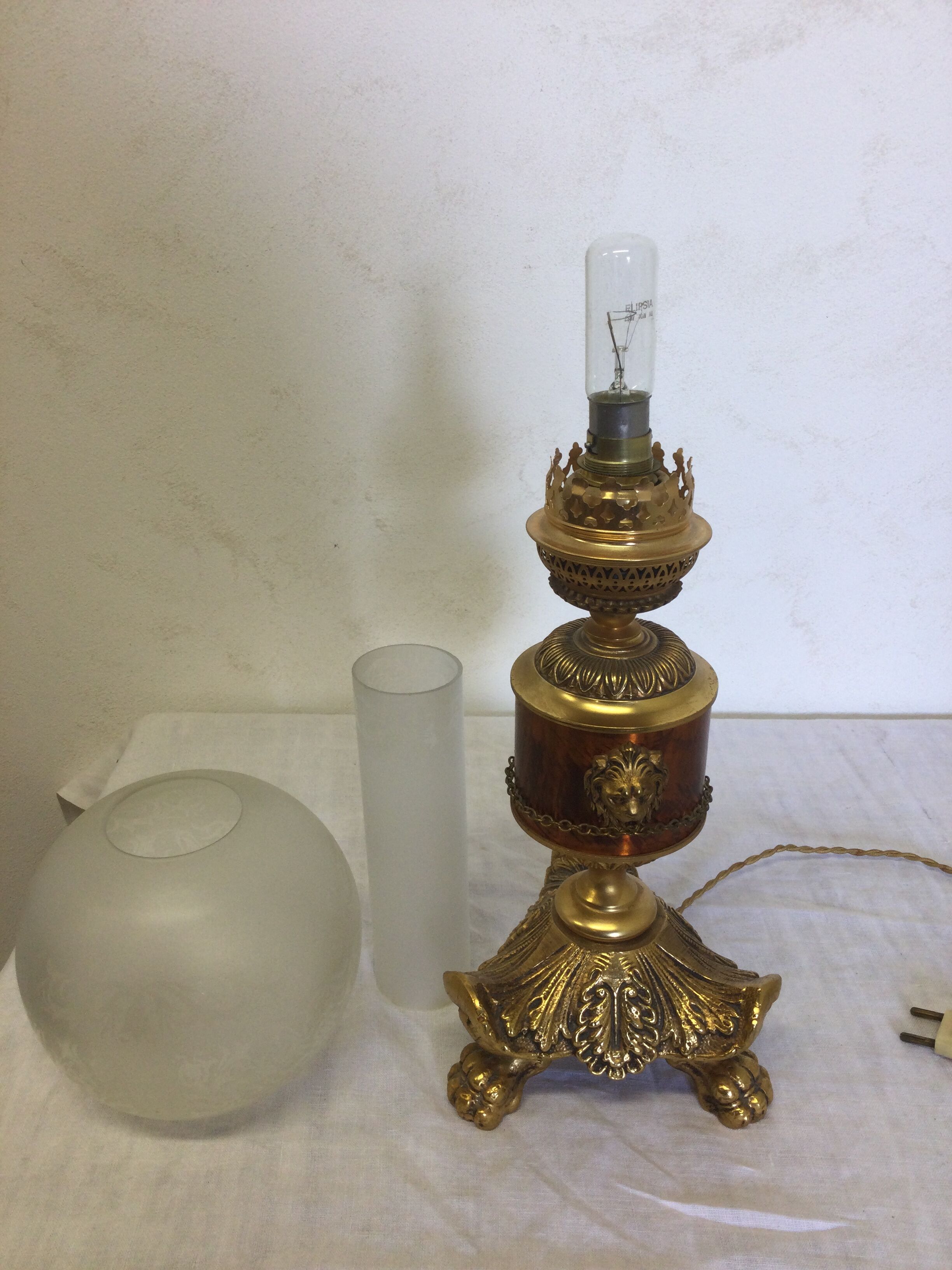 Vintage bronze lamp
