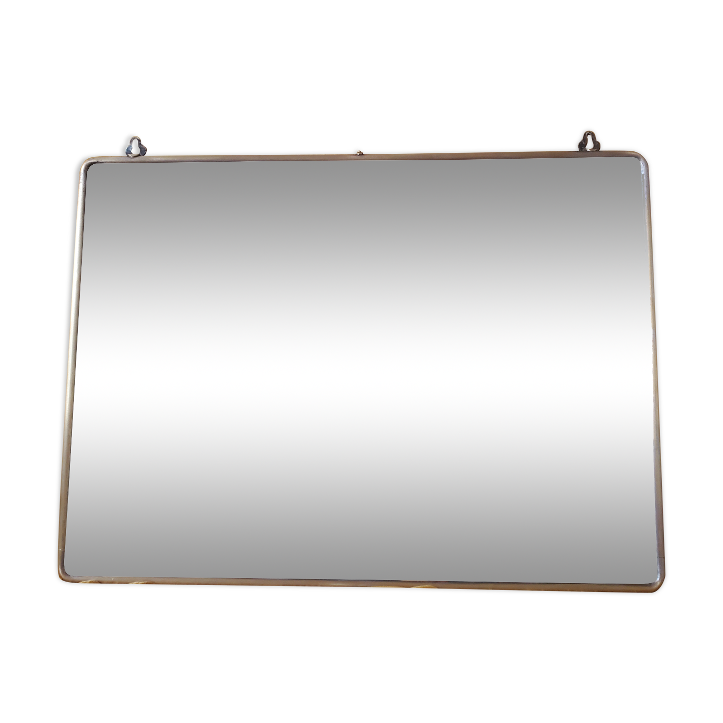 Golden patinated wardrobe mirror