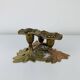Bougeoir laiton trio de fleurs, vintage