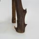 Tripod oak milking stool, Ariège peasant art, France (19th century)