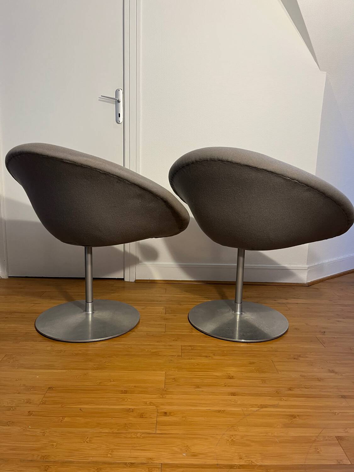 Pair of Little Globe Grey Armchairs (Little Globe)