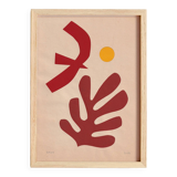 Contemporary collage "birds" inspired by Matisse signed Eawy.